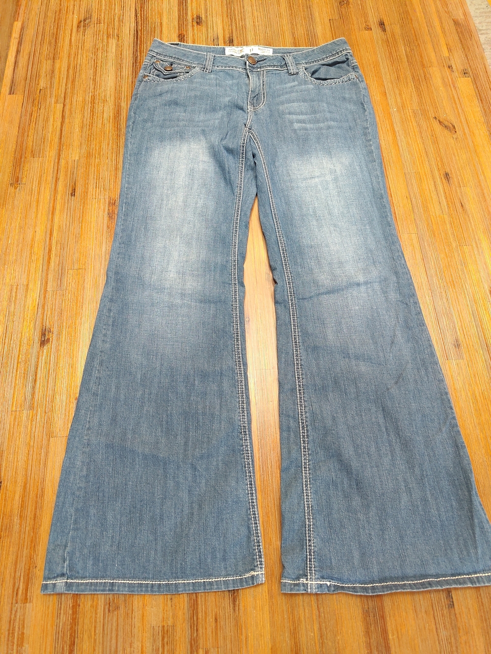 Y2K Mossimo Denim Low Rise Flare Bootcut VTG Jeans Button Pockets Sz 11